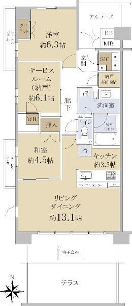 シエリア京都西大路 1階 2SLDK 物件詳細