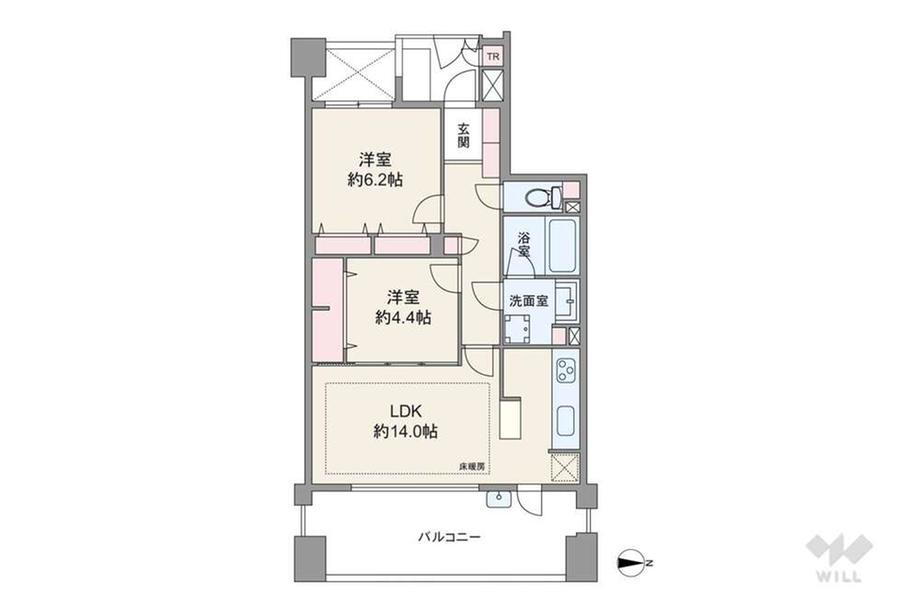 ガーデンヒルズ千里中央 4階 2LDK 物件詳細
