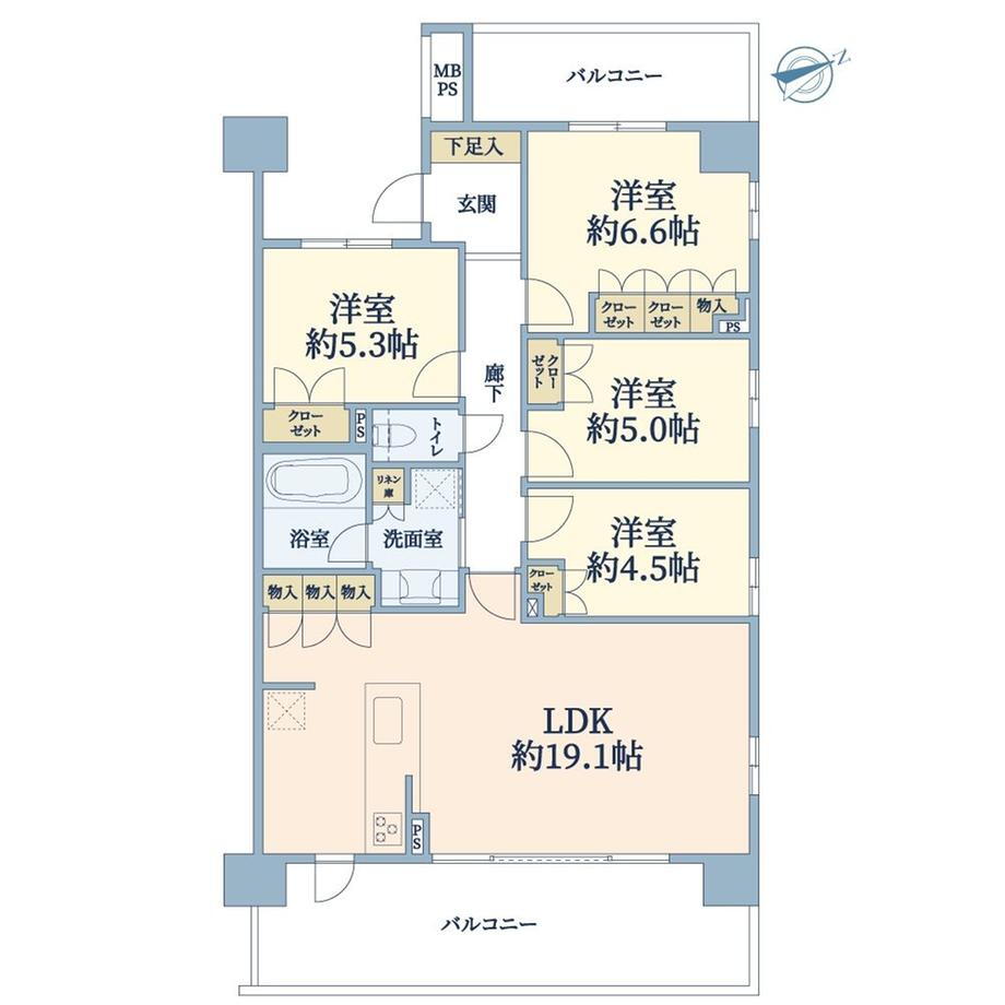 ライオンズ芦屋グランフォート 2階 4LDK 物件詳細