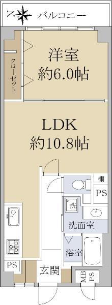 シャルマンコーポ野江　第二期 5階 1LDK 物件詳細