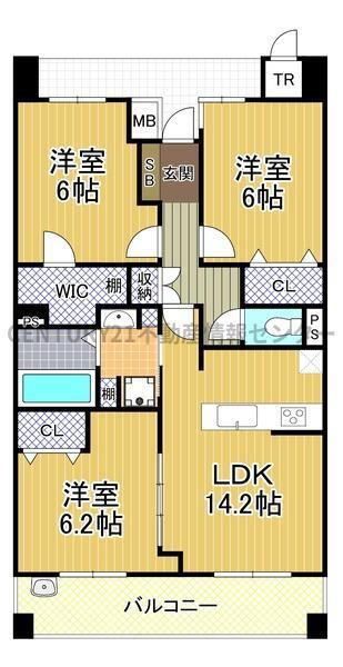 キングマンションシーブリッサ此花サウスウイング 9階 3LDK 物件詳細