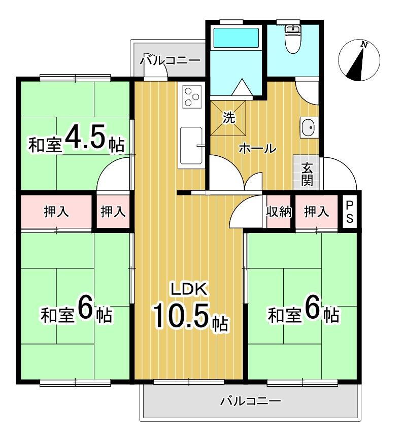 泉北槇塚台住宅八号棟 4階 3LDK 物件詳細