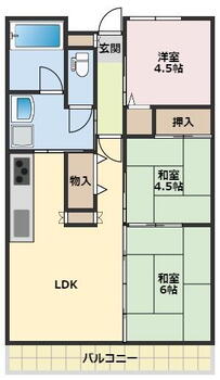 プレステージ東高松・５８９９２ 3LDK、価格780万円、専有面積55.85m<sup>2</sup> 
