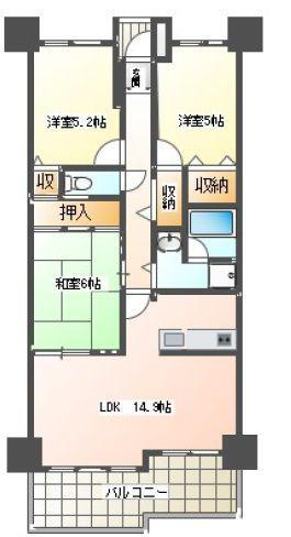 サンロイヤル池田バードヒルズ２号館 4階 3LDK 物件詳細