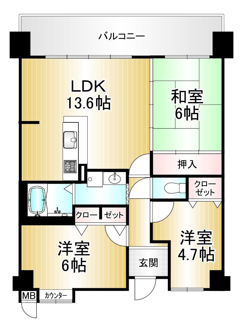 レックスシティアルベール 10階 3LDK 物件詳細