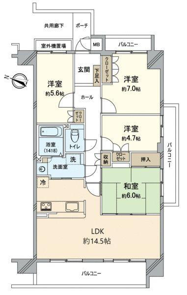 ソワール新檜尾台 8階 4LDK 物件詳細