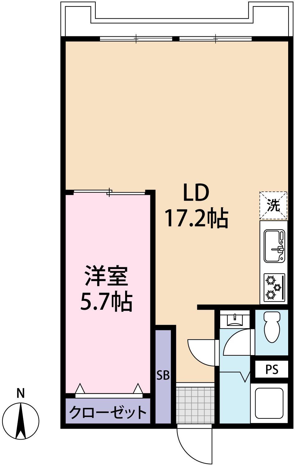 グリーンハイツ六甲 1LDK、価格1480万円、専有面積46.46m<sup>2</sup> 