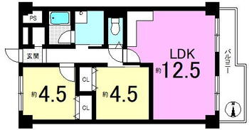 山科ハイツ 3DK、価格1780万円、専有面積51.06m<sup>2</sup>、バルコニー面積6.87m<sup>2</sup> リフォームされた綺麗なお部屋<BR>今お住まいの家賃と比べてみるのもイイですね！