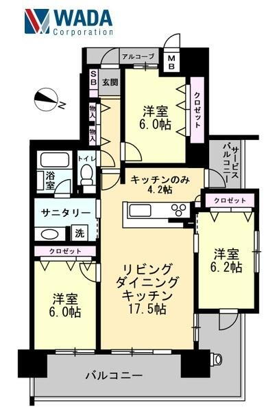アルファステイツ丸亀京極通り 6階 3LDK 物件詳細