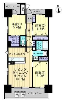 アルファライフ高知中央公園 5階 3LDK 物件詳細