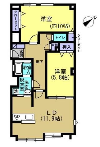 アルファガーデン錦町 3階 2LDK 物件詳細