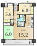 ファミール桜町 3LDK、価格1850万円、専有面積71.64m<sup>2</sup>、バルコニー面積11.51m<sup>2</sup> 