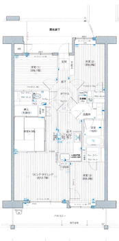 フローレンス口田南グランドアーク 4LDK、価格1980万円、専有面積88.78m<sup>2</sup>、バルコニー面積13.65m<sup>2</sup> 