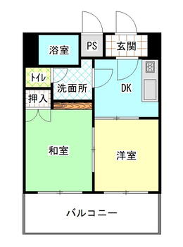 朝日プラザアムネット天満町 2DK、価格850万円、専有面積32.19m<sup>2</sup>、バルコニー面積8.25m<sup>2</sup> 