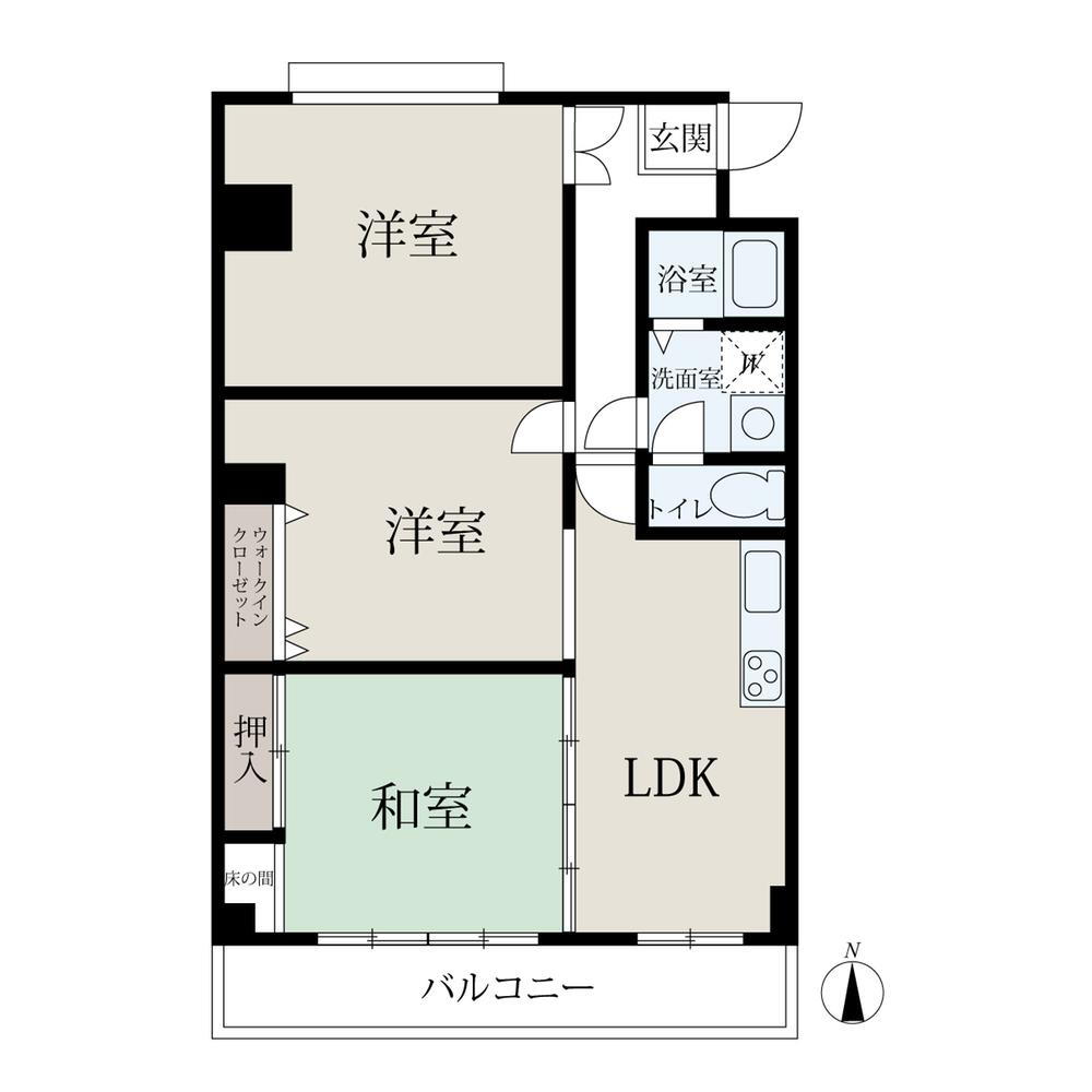 楽々園マンション 2階 3LDK 物件詳細