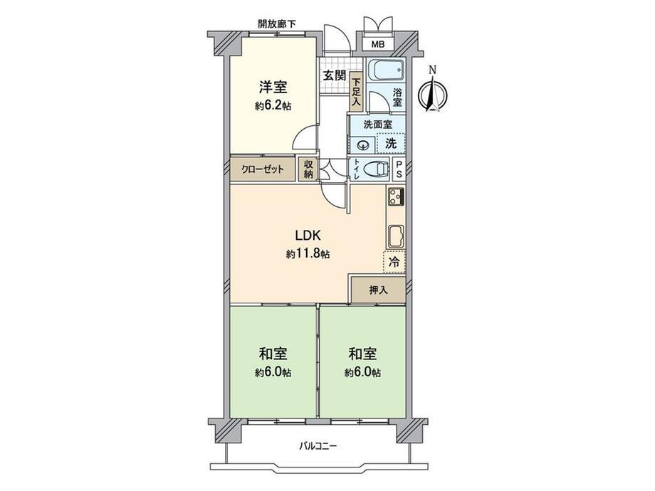 桑田町パークマンション 9階 3LDK 物件詳細