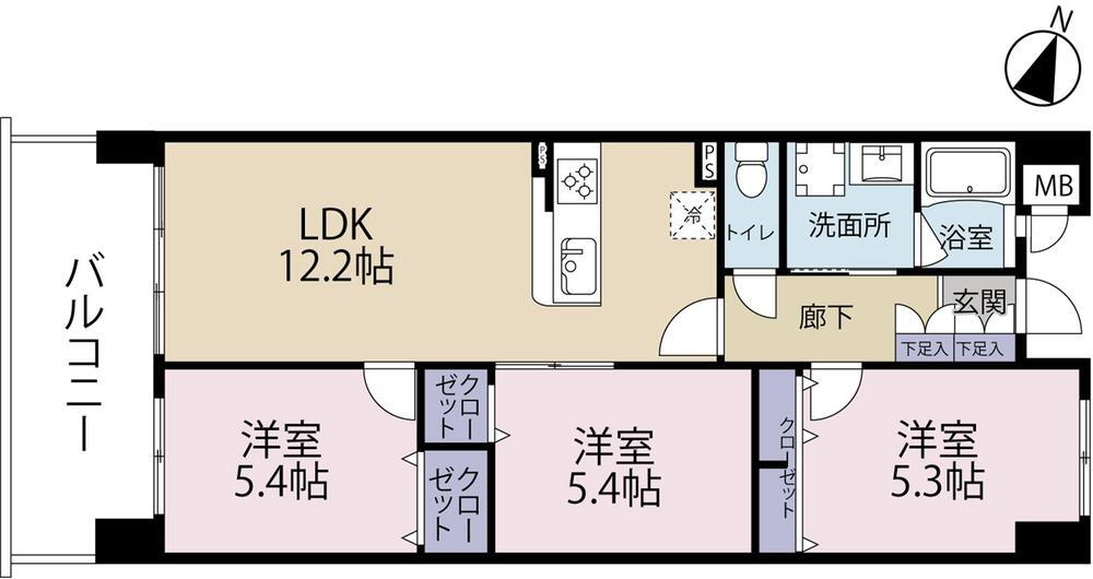 ライオンズマンションマキシム大橋 4階 3LDK 物件詳細
