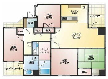 優渾船場 4LDK、価格2998万円、専有面積105.98m<sup>2</sup>、バルコニー面積12.1m<sup>2</sup> ４LDKのマンションです♪