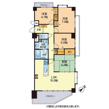 トーカンマンション新大江 4LDK、価格2580万円、専有面積82.53m<sup>2</sup> 75.98m<sup>2</sup>の３LDKのお部屋です♪