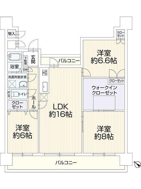 サンライフ小倉原町Ⅱ 13階 3LDK 物件詳細