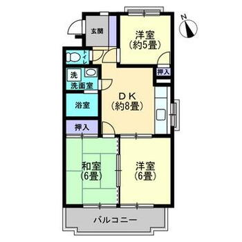 新栄アンピール第弐博多駅東 3DK、価格1050万円、専有面積54.06m<sup>2</sup>、バルコニー面積7.57m<sup>2</sup> 3DK・54.06平米・ダイニングと洋室をつなげて約14帖のリビングダイニングとしても使用可能です！