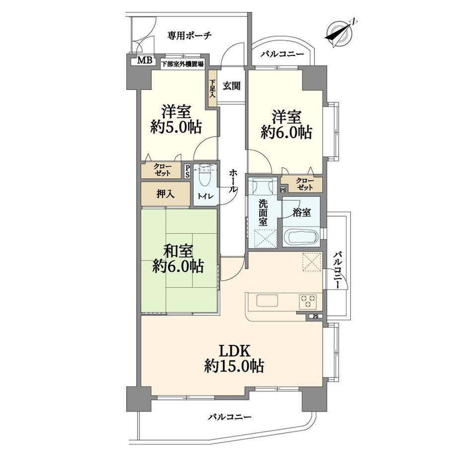 ダイアパレスグラン大橋 3階 3LDK 物件詳細