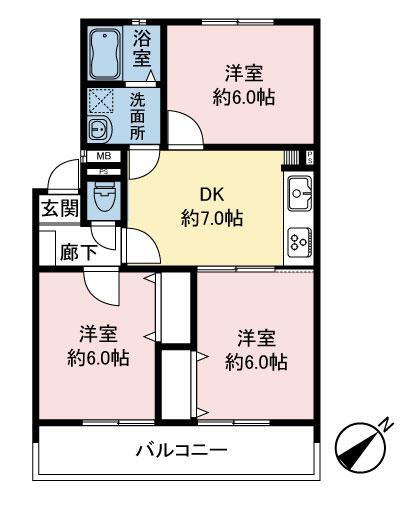 エメラルドマンションエクストラ小笹 3階 3DK 物件詳細