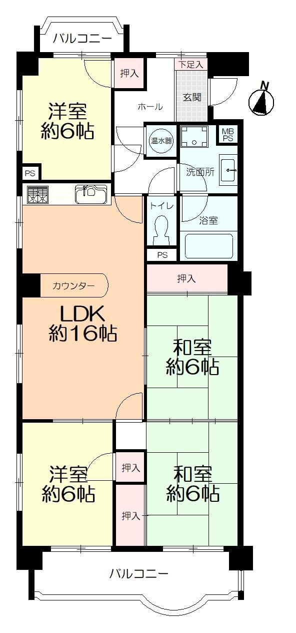 赤坂パインマンション 4階 4LDK 物件詳細