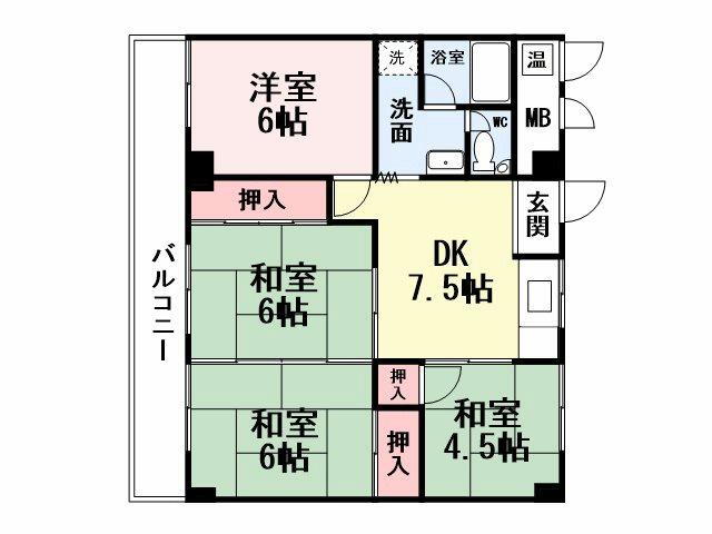 江南町スカイマンション 10階 4DK 物件詳細