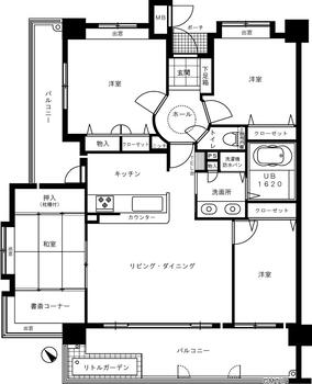 ＪＧＭヴェルデにじが丘弐番館 4LDK、価格2270万円、専有面積93.82m<sup>2</sup>、バルコニー面積24.07m<sup>2</sup> 採光・通風・眺望に優れた3階部分の南西角部屋！広々間取の4LDK！専有面積93.82m<sup>2</sup>！