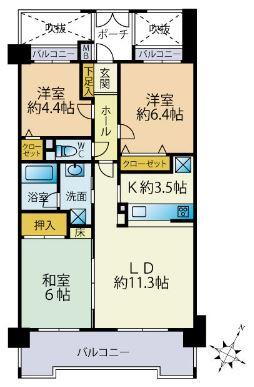 コスモ前原 2階 3LDK 物件詳細