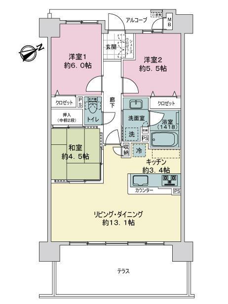 サーパス谷山緑地公園 1階 3LDK 物件詳細