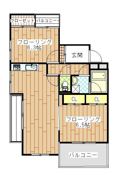 ダイアパレス平尾Ⅱ 3階 2LDK 物件詳細