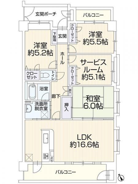 ペルル南福岡　５０４ 5階 3SLDK 物件詳細