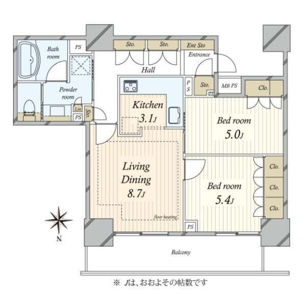 ライオンズ四谷タワーゲート 4階 2LDK 物件詳細