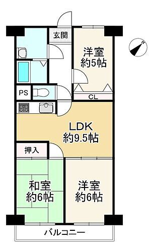 守口ビューハイツ 6階 3LDK 物件詳細