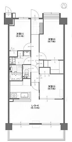 西宮東町アーバンコンフォート 9階 3LDK 物件詳細