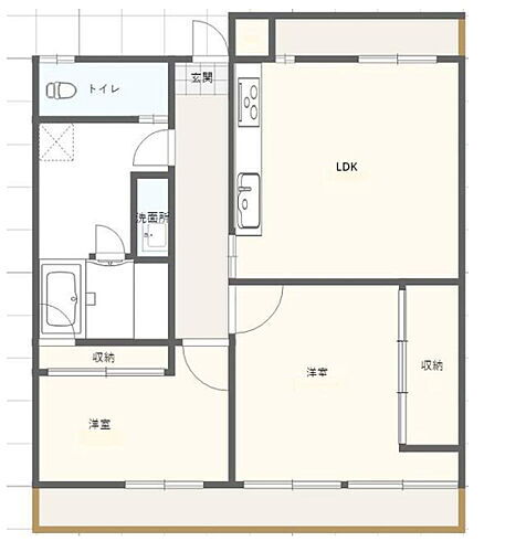 山崎第二団地 2LDKの中古マンションは、経済的にお手頃な価格の物件です。リビングルームで家族団らんの時間が過ごせ、間仕切りで隔てた2部屋は、寝室や書斎、子供部屋など、目的に応じて、使えることがメリットです。