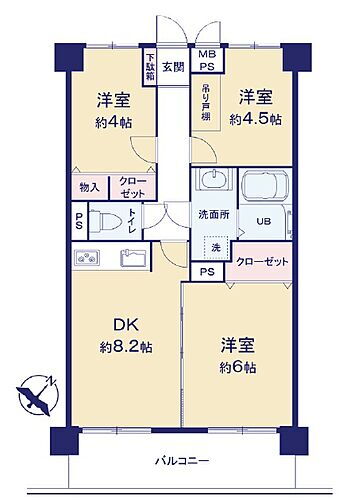 ライオンズマンション越谷第２ 2階 3DK 物件詳細