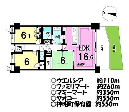 サンデュエル川越マークスクエア 1階 3LDK 物件詳細