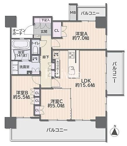 リュエル北戸田エアリア 4階 3LDK 物件詳細