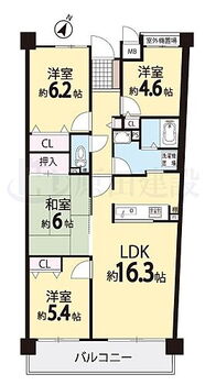 グランデージ王寺 ■南東向きバルコニーで日当たりの良い4LDKのお部屋です♪