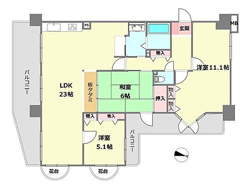 マイシティ伊丹弐番館 13階 3LDK 物件詳細