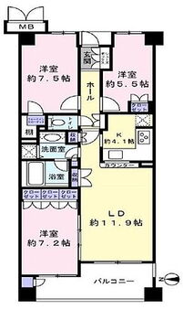 イッツ東京フォーサイトスクエア 3LDK・専有面積78.42？