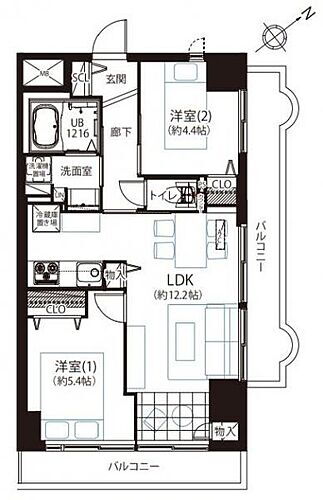 鶴見ダイカンプラザ 【間取り】「おうち時間」で暮らしの幅がグッと広がる新しい暮らし！リビング空間は大きく使用できます！