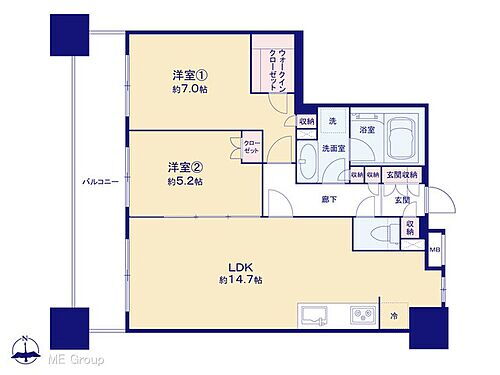 ベルドゥムール本厚木 6階 2LDK 物件詳細