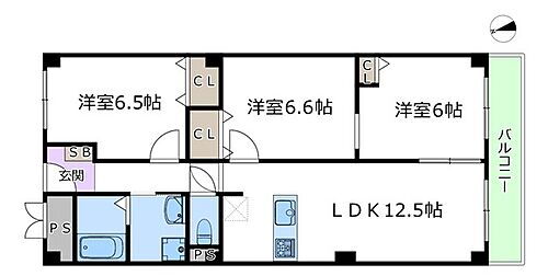 五月丘スカイハイツ 5階 3LDK 物件詳細