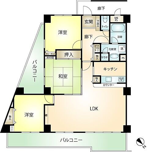 ダイアパレス湯河原グランヒルズ二番館 16階 3LDK 物件詳細