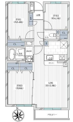 ファミール聖蹟桜ヶ丘　当社のグループ会社保有住戸 3階 3LDK 物件詳細