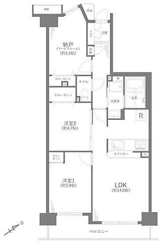 フェアロージュ葛西 2階 2SLDK 物件詳細